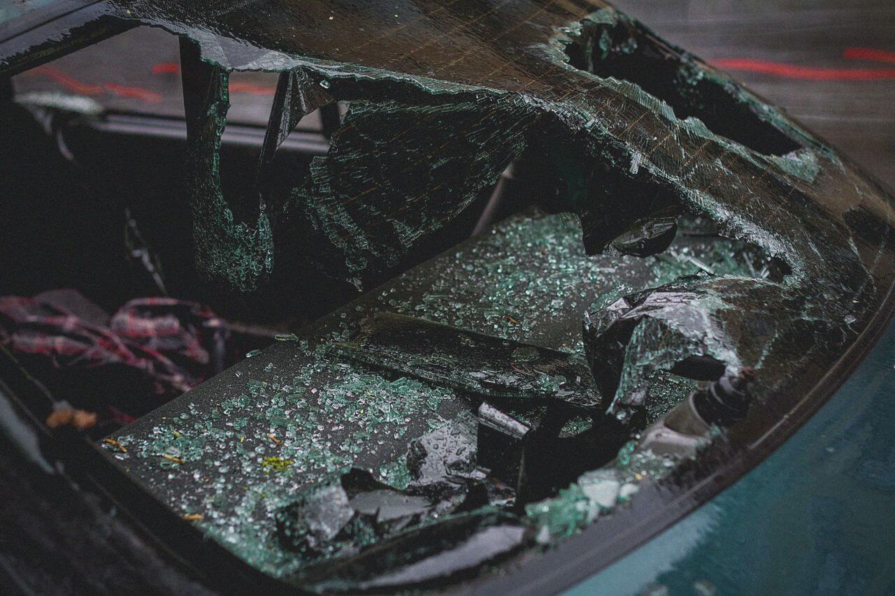 Car damage by hail storm