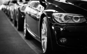 close-up of a black car