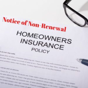 non-renewal sign for home insurance policy