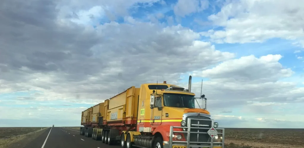 hotshot truck on the road